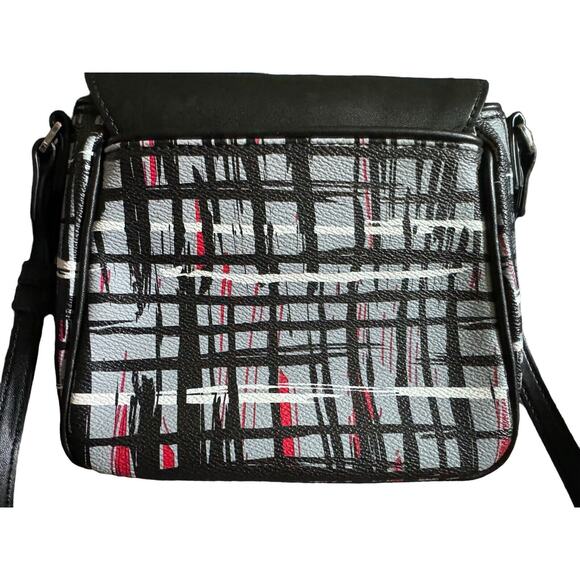 Vera Bradley Black Multicolor Plaid Design Small Adjustable Strap Crossbody Bag - Picture 3 of 10